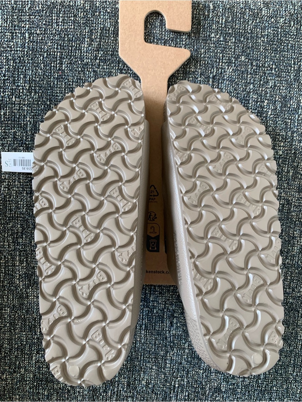 Birkenstock Two-Piece Slip-On Clogs in Light Taupe - Picture 2 of 3